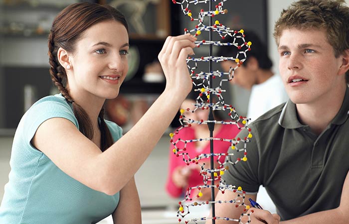 Students Building DNA Model 1